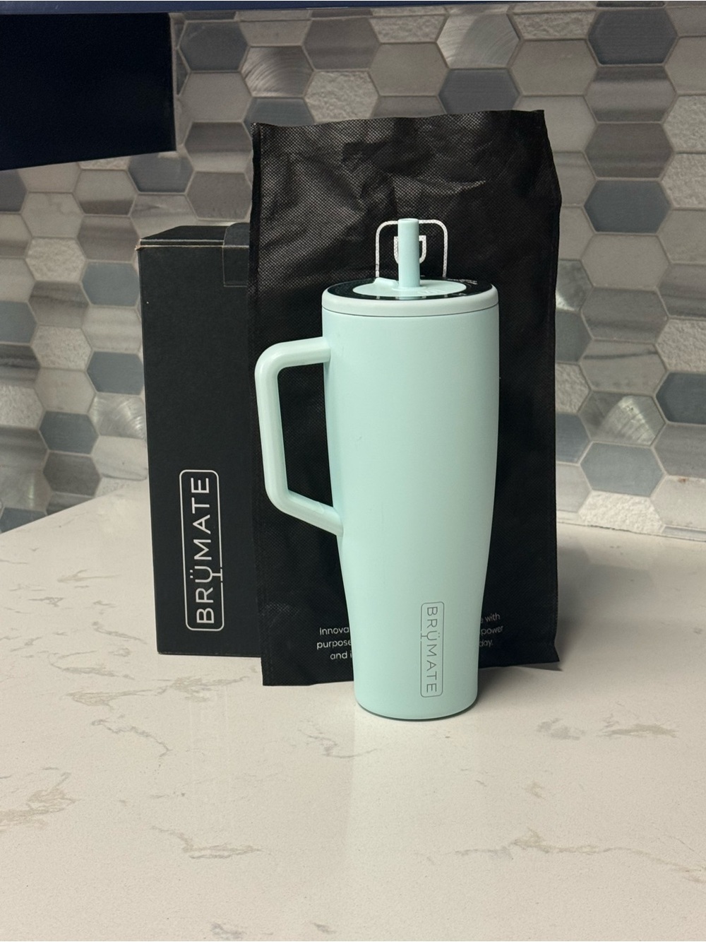 BrüMate Mint Travel Mug with Handle - Insulated Stainless Steel